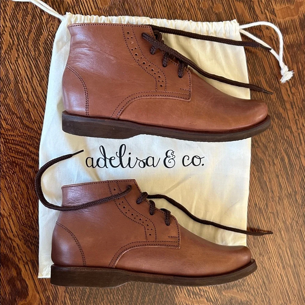 Adelisa & Co Children’s Boots, style Paseo, color Espresso, size 32(1 youth) NEW - Picture 5 of 6